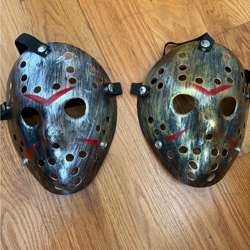 Hockey Style Masks with Red Accents